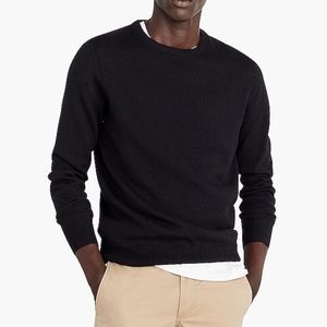 J. Crew Mens Cashmere Crewneck Sweater, Black